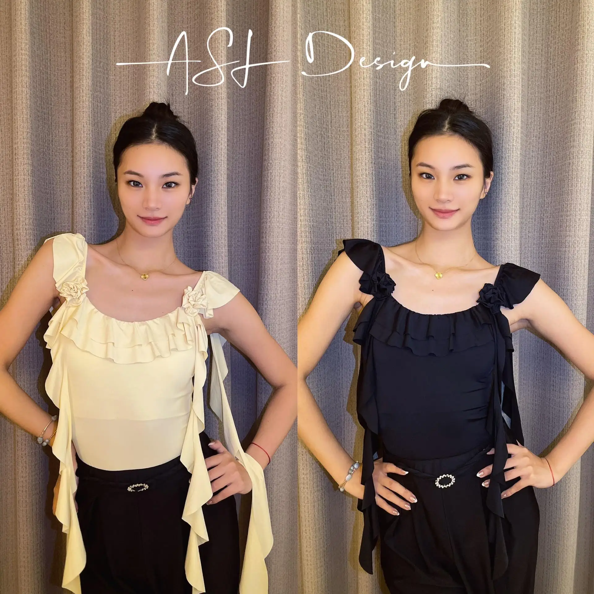 

2025 Latin Dance Clothes Summer Women Practice Tops Yellow Black Ruffles Flower Tops Adult Rumba Ballroom Dance Clothing BL16184