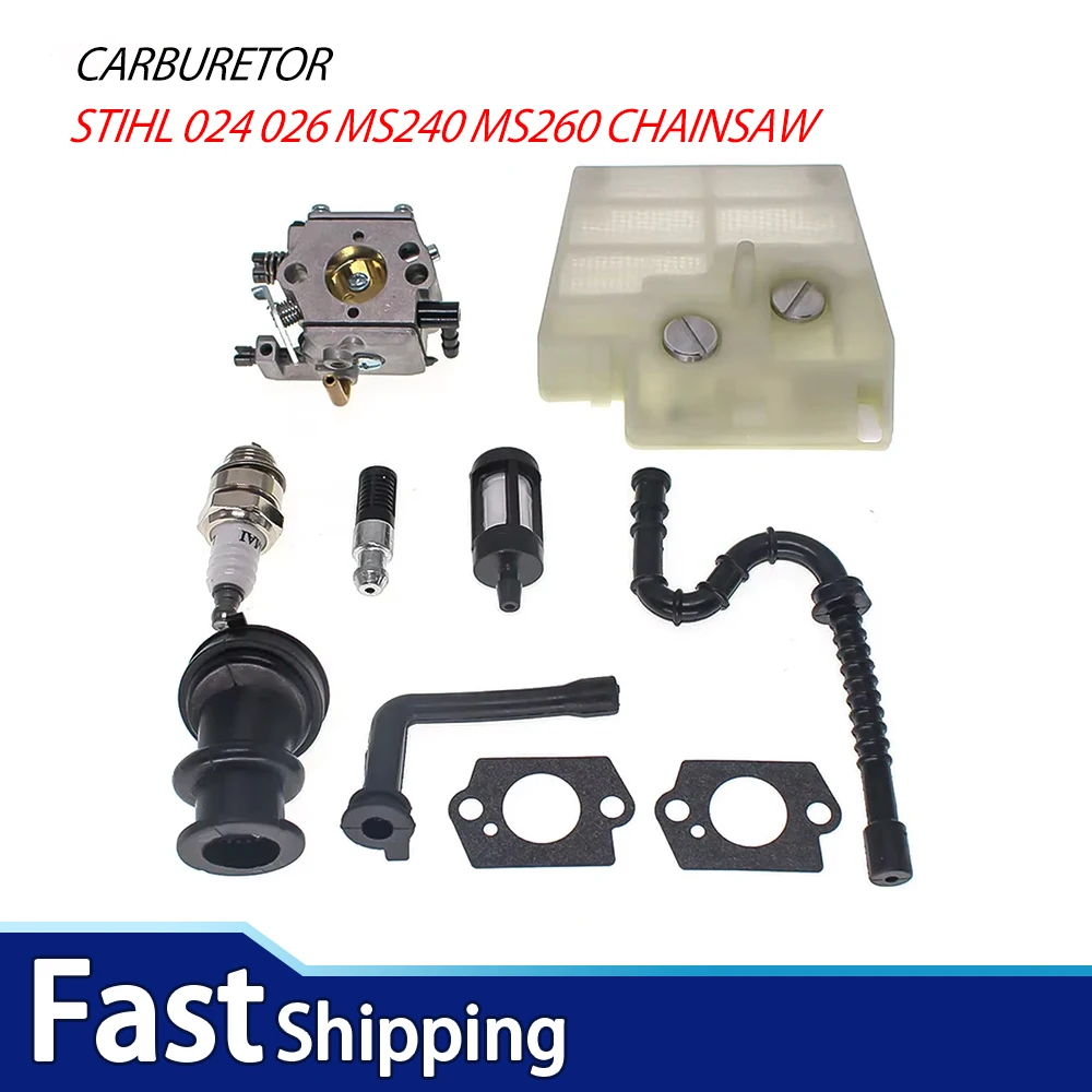 

Carburetor suitable for Stihl 024 026 MS240 MS260 chainsaw with compensator