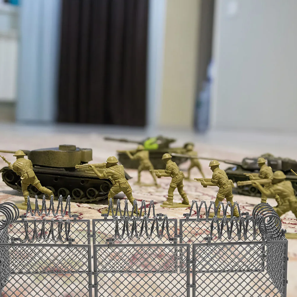 

2 набора пластиковых миниатюрных ограждений для фермы, сборные, для сценок с фермерским двором, защитные ограждения из АБС-пластика, игровой набор для мелких животных, строительные блоки