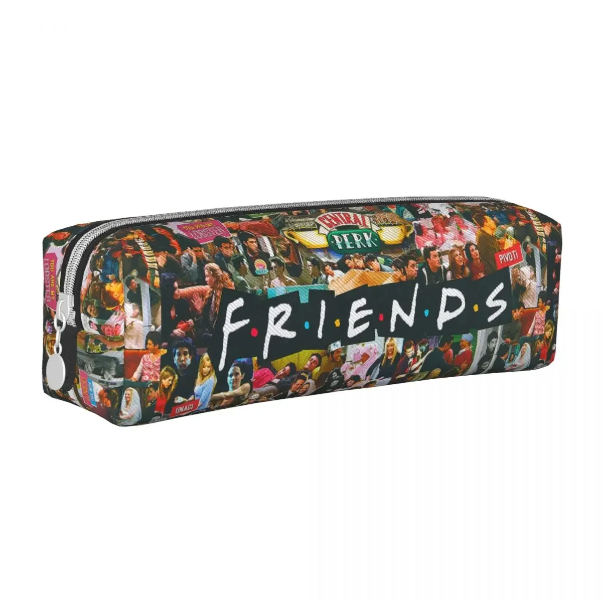 Friends TV Show Collage Pencil Cases Rachel Monica Pen Holder Bag Kids Large Storage School Supplies Gifts Pencil Pouch