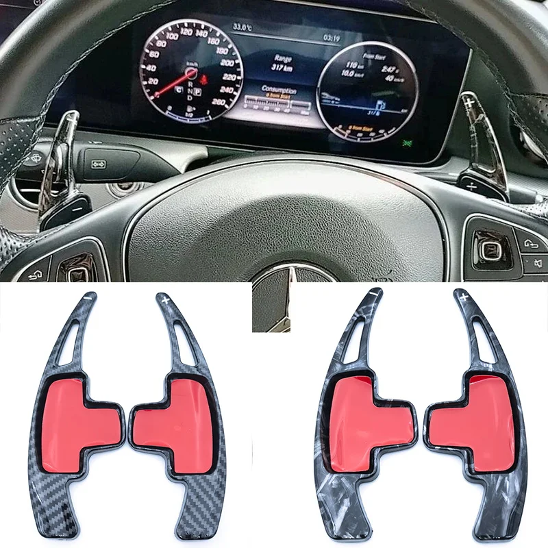 Auto Lenkrad Shift Paddle Shifter für Mercedes Benz A B C E GLE Klasse W176 W205 W246 C117 W218 Erweiterte Carbon Faser ABS
