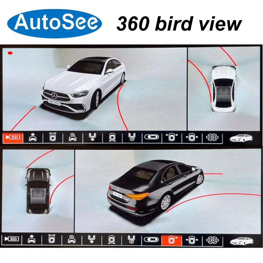 suit original OEM monitor 2020 for Mercedes CLA 360 degree camera 3D bird eye Panoramic view Front rear side Surround reverse