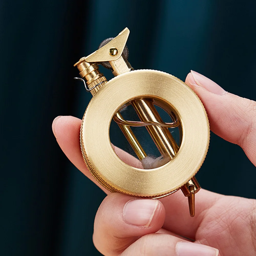 

Metal Lighter Windproof Kerosenes Lighters with Transparent Oil Tank Dad Present Collectible