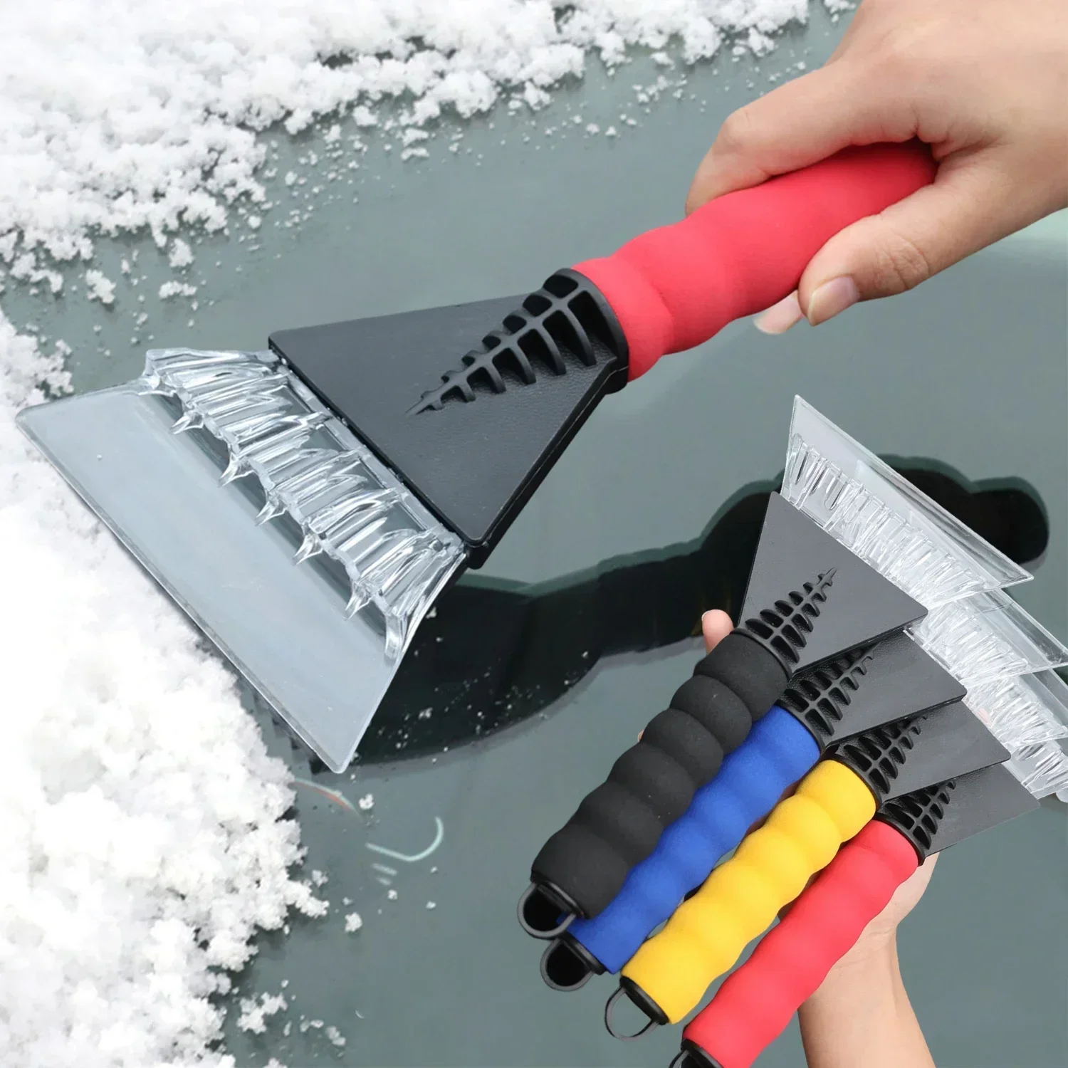 Car Ice Scraper Snow Remover Windshield Ice Breaker Brush Winter Window Cleaning Tool Practical Winter Car Exterior Accessories