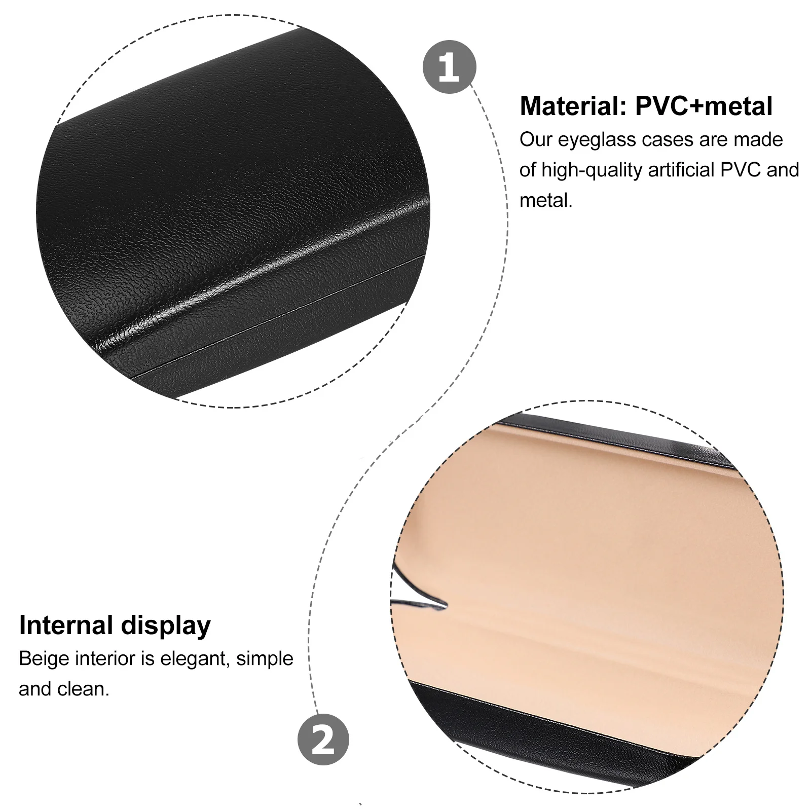 

4pcs Eyeglasses Case Pvc Metal Hard Shell Compact Glasses Storage Box Portable Sunglasses Protector Glasses Holder