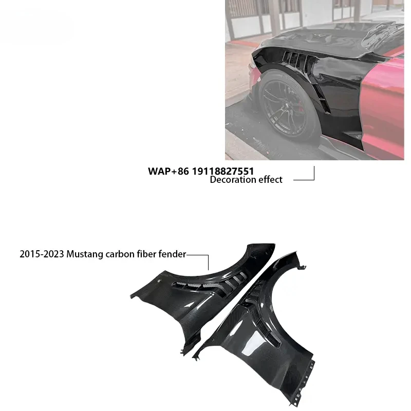 

GTD Style Carbon Fiber Bumper Fenders for 2015-2023 Mustang Models