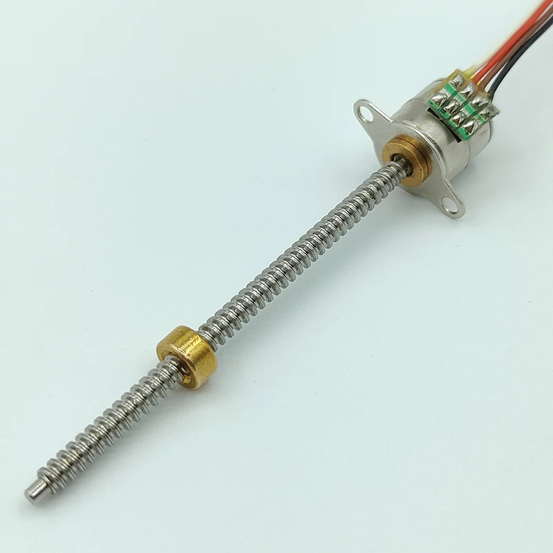 50mm Stroke Mini 10mm Precision Linear Stepper Motor DC 5V 2-Phase 4-Wire Stepping Motor Long Lead Screw Rod Slider Moving Nut