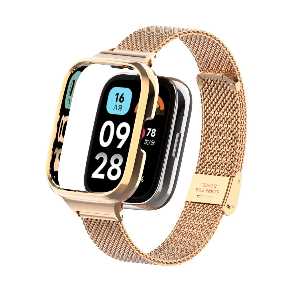 Металлический ремешок для Redmi Watch 3, защитный чехол для активного ремешка для часов redmi watch 3, активные браслеты redmi 3, активный защитный корпус