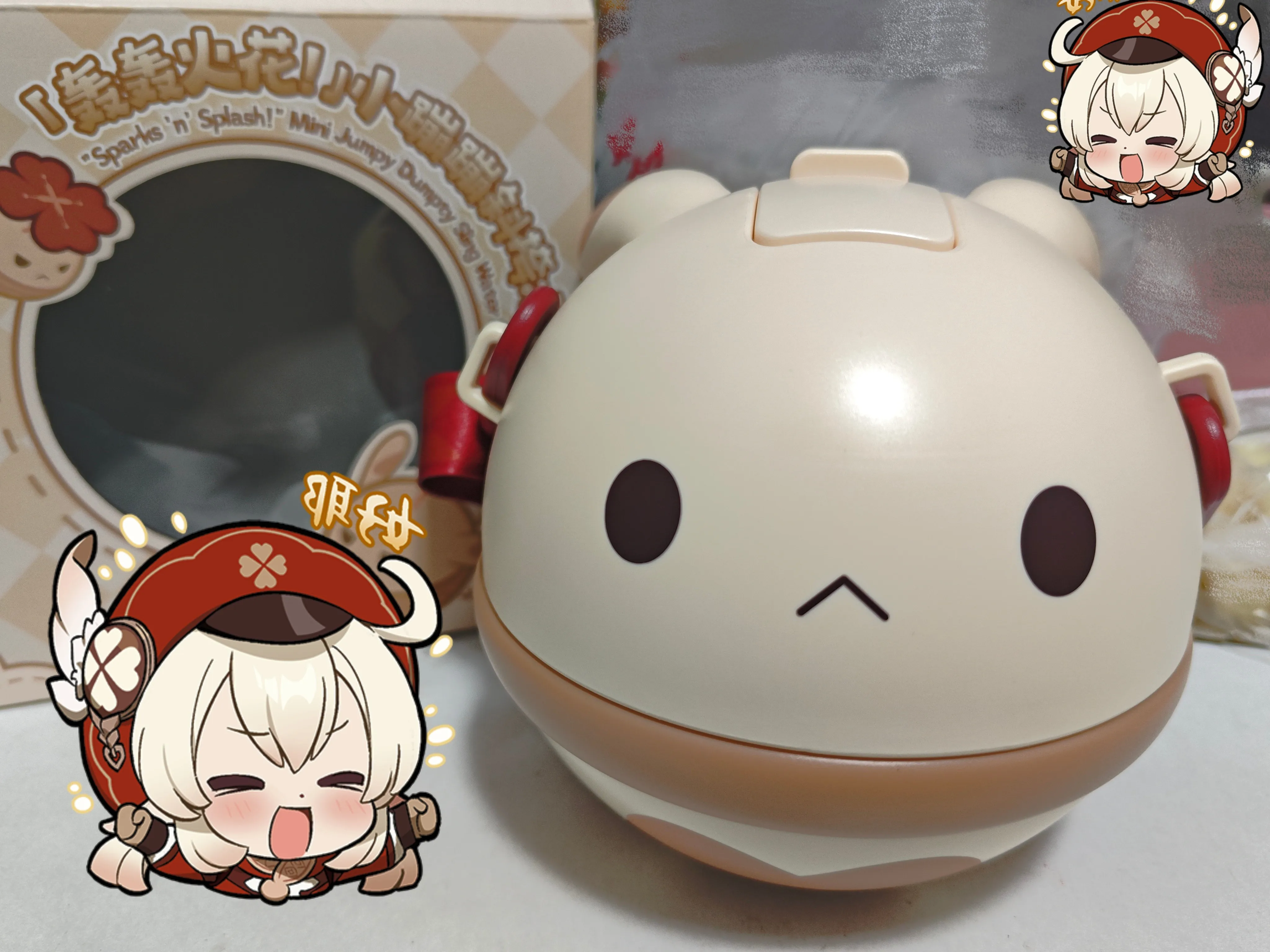 Game Genshin Impact Water Cup Official MiHoYo Cute Klee Portable Crossbody STRAW CUP Cosplay Doujin Gifts