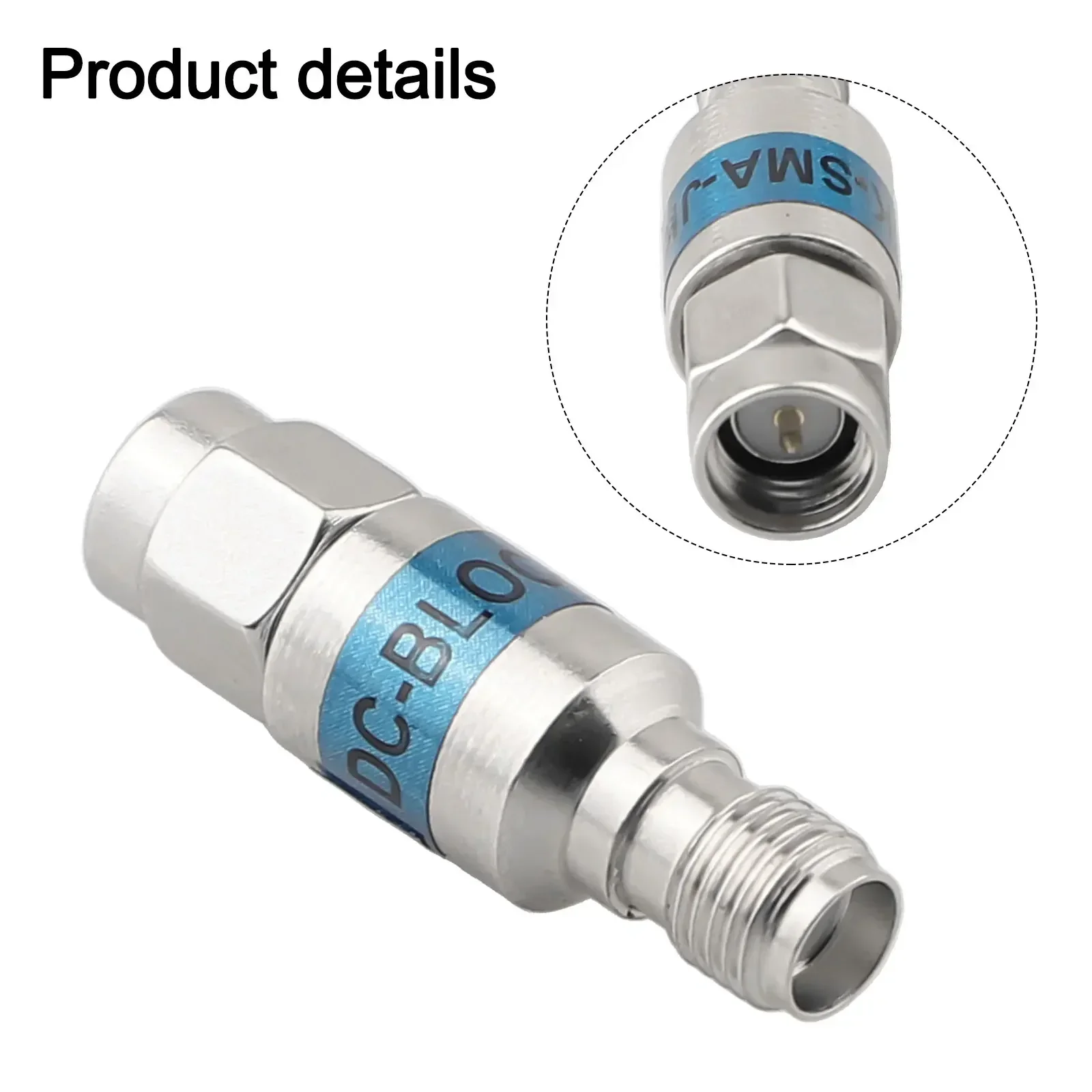 DC 6GHz 2W 50Ω Ternary Tri-element Alloy Straightener Mini Insulator RF Signal Connector SMA DC Block For Signal Accessories