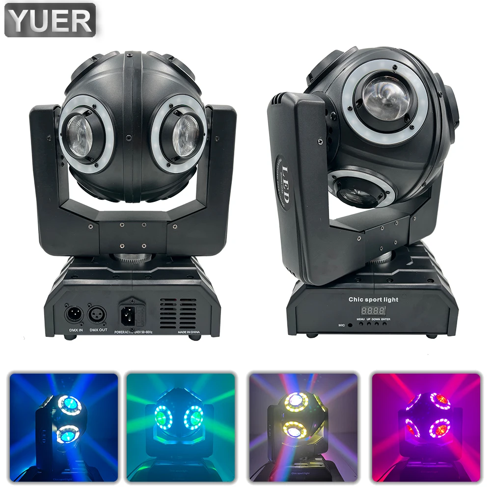 

YUER 10X8W LED RGBW Infinite Rotation Moving Head Light DMX512 16CH For DJ Disco Stage Wedding Music Party Dance Floor Indoor