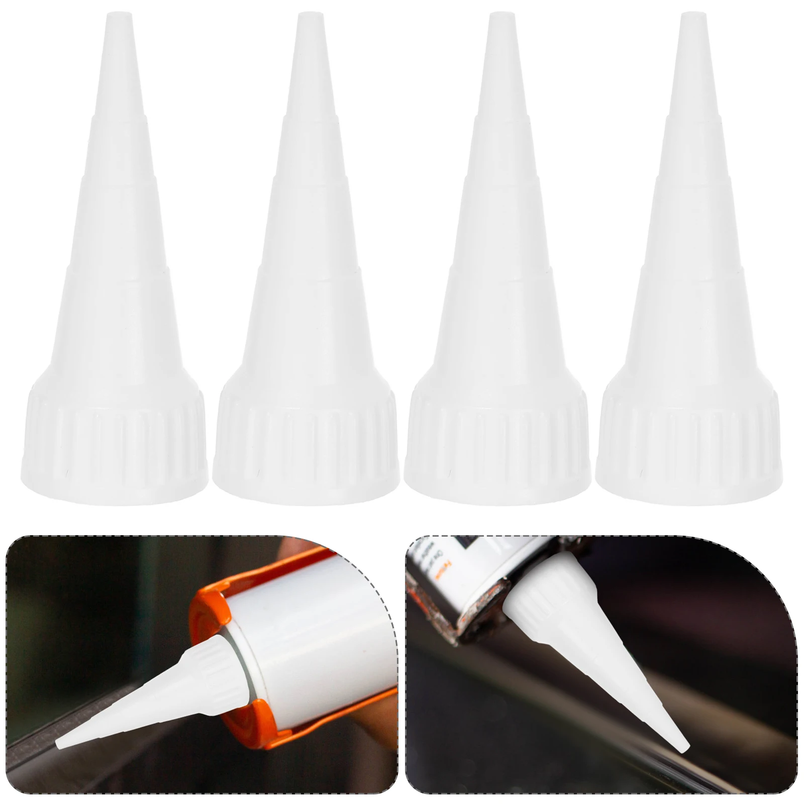 

20 Pcs Applicator Tip Cap Caulk Around Tips Nozzle Caulking Plastic Nozzles Caps