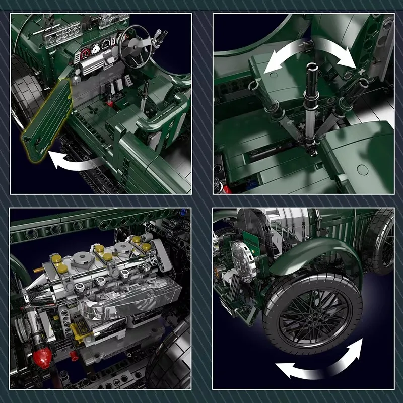 MOLD KING-ventilador de potencia de alta tecnología, modelo de coche de carreras 13191, bloques de construcción educativos, ladrillo, juguete MOC DIY para niños, regalo de Navidad