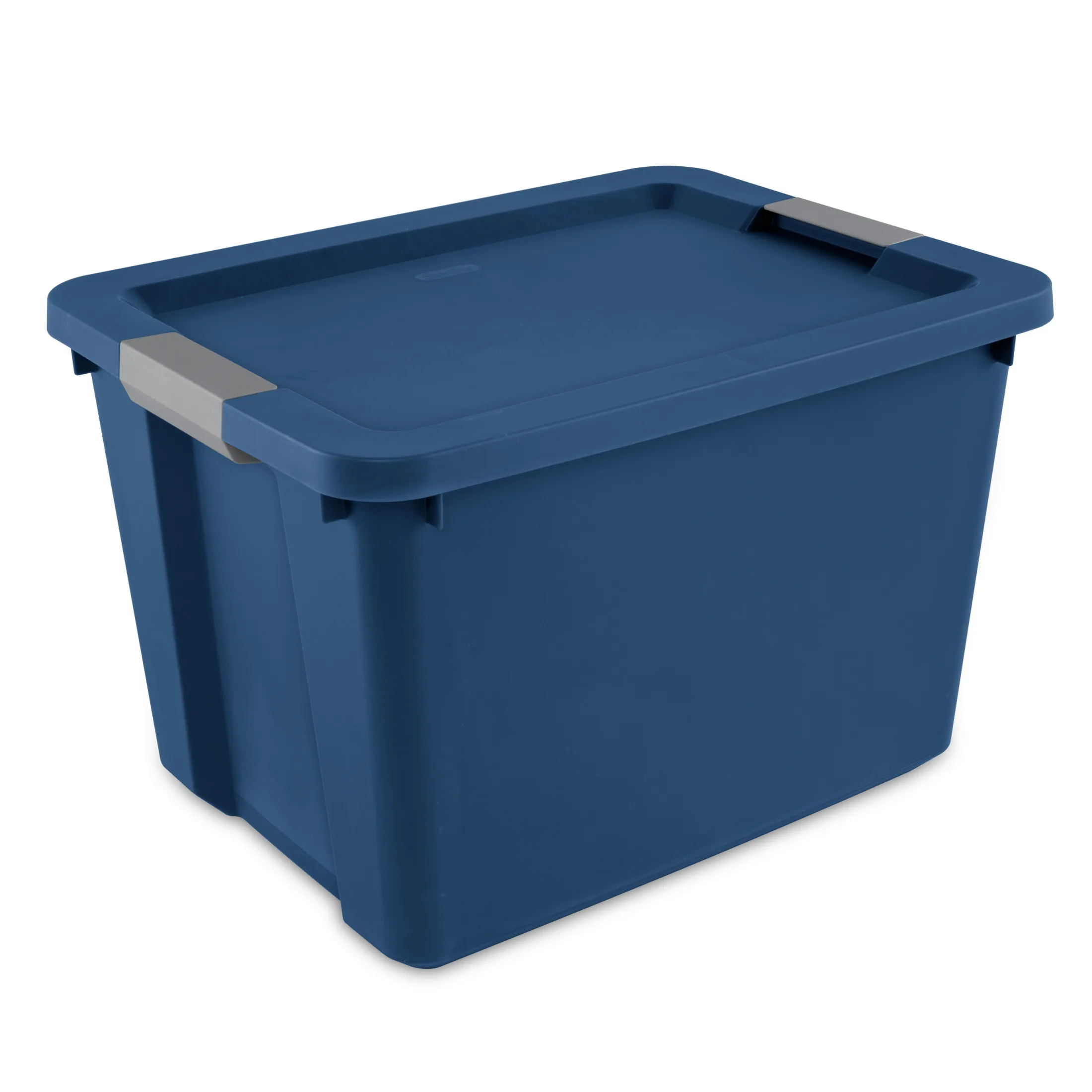 

Large Blue Plastic Storage Bin with Latch Lid, 20 Gallon