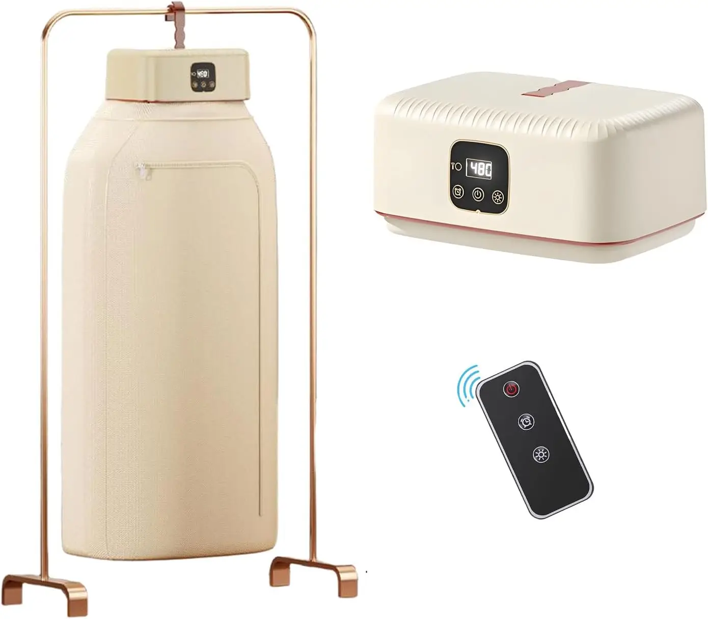

Portable Mini Clothes Dryer - Compact Quiet Fast-Drying for Apartment/RV/Travel, Adjustable Timer, Wrinkle-Reducing Heat