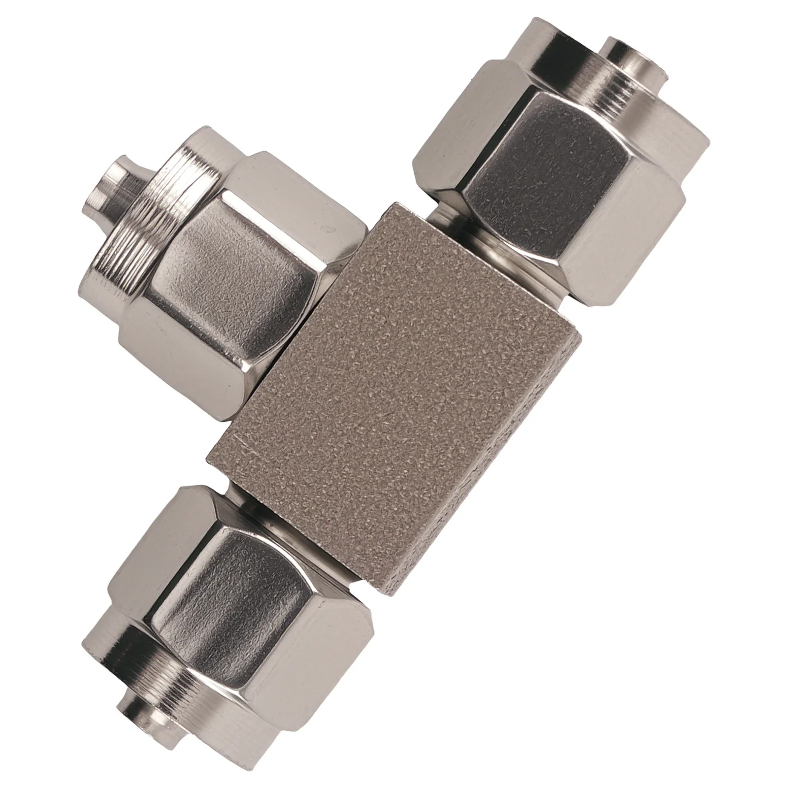 2x Qucik Connector Air Line Fittings Union Tee T-Fitting Pneumatic Air Fittings