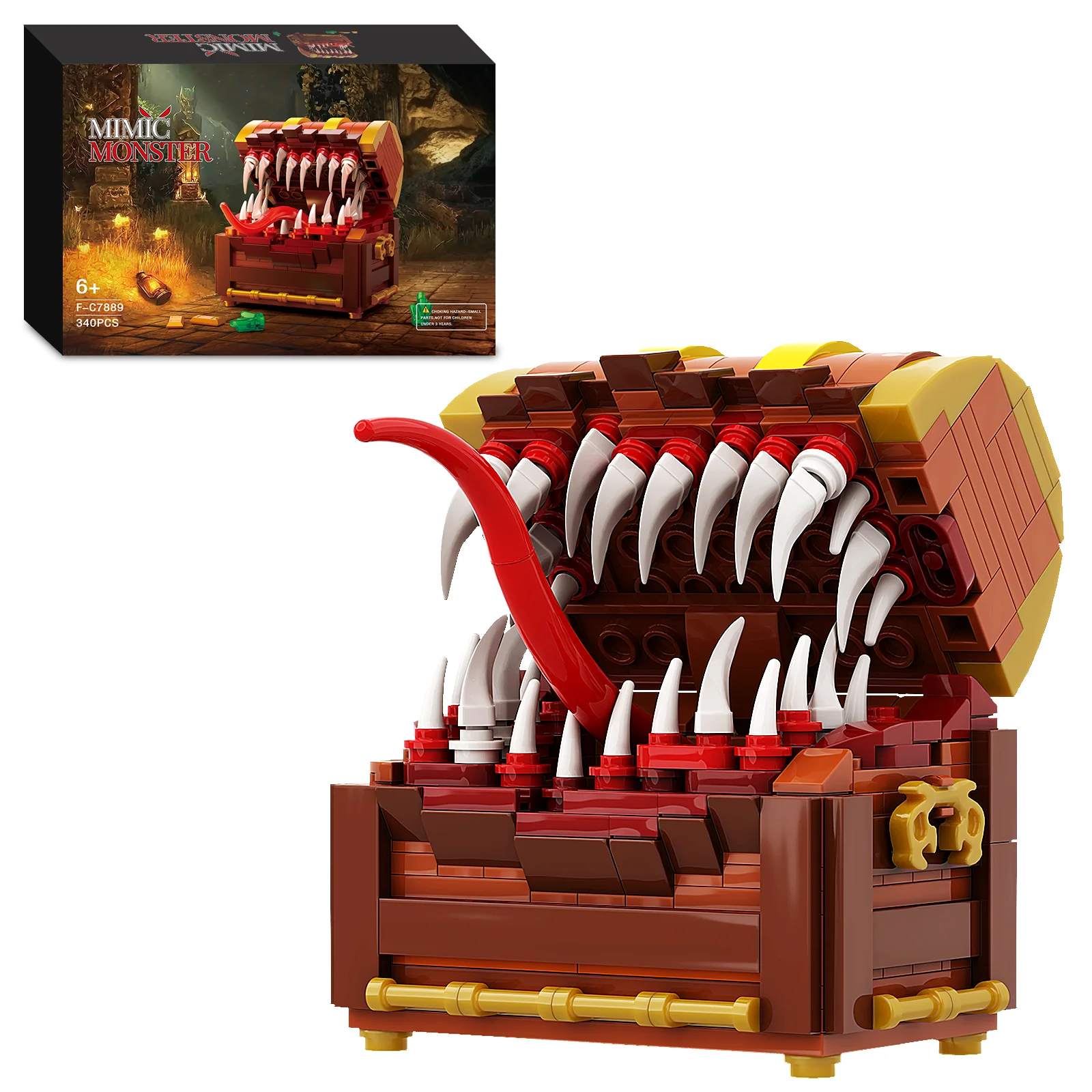 MOC 2024 New Dungeons And Pirate Box Mimic Chest Building Blocks Set Final Treasure Dragons Yaranzo Monster Kid Toy Dropshipping