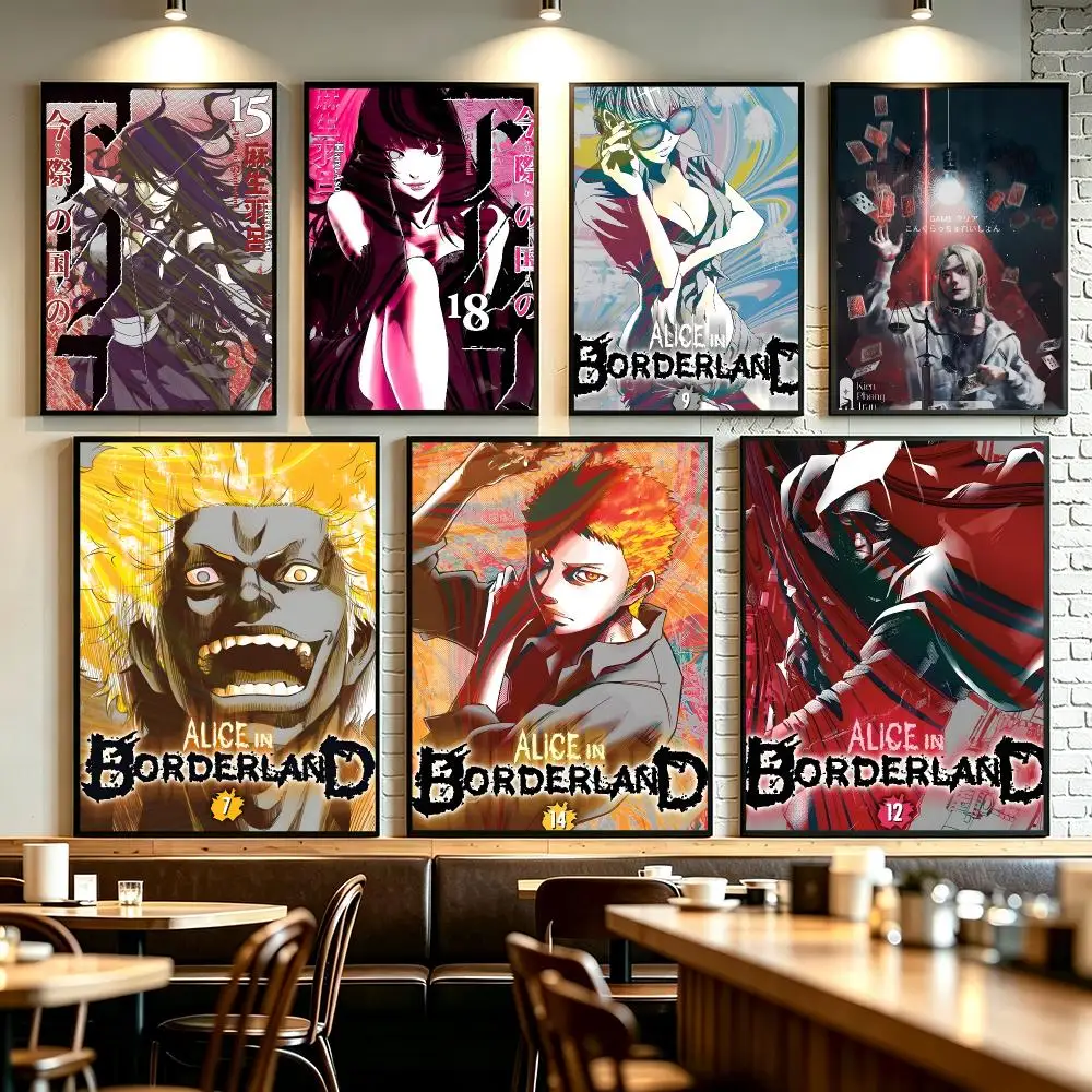Drama Alice in Borderland Poster Poster HD Printing self‑stick Modern upscale Style Wall Art Home Decor For Office Bedroom Gift