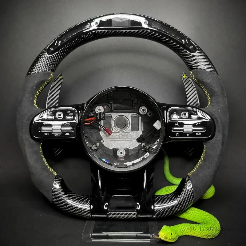 

Forged LED Carbon Fiber Steering Wheel Fit For Mercedes-Benz AMG W204 W205 W221 W222 W212 W213 W216 W217 G63 C63 A45C200