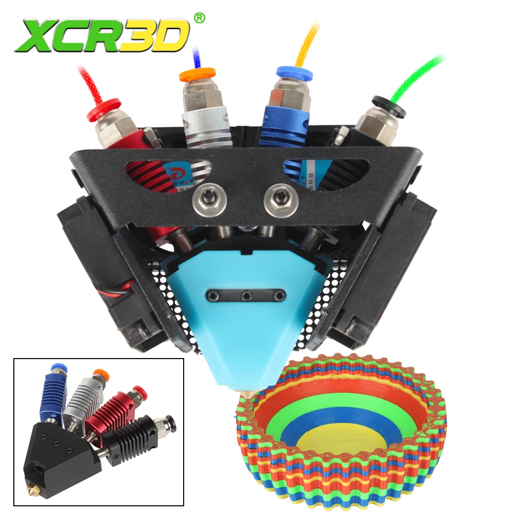 

XCR3D Upgrade Color Changing Hotend Kits Bowden Extrduer 0.8mm Nozzle 1.75mm filament Ender 3 CR10 i3 MK3S for 3D Printer Parts