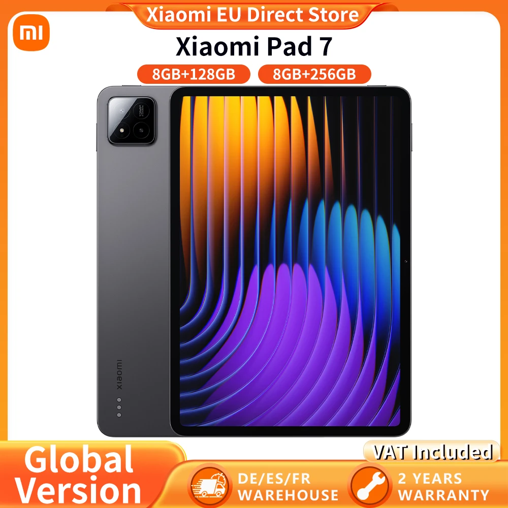 Globel Version Xiaomi Pad 7 11“ 144Hz crystal-clear display  Screen Quad Speakers Tablet 8850mAh Battery  45W turbo charging Xiaomi HyperAI Powered by Dolby Visione Xiaomi HyperOS  Snapdragon 7+ Gen 3 Mobile Platform