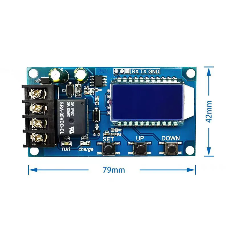 XY-L10A battery charging control module digital full power off overcharge protection switch 6-60V