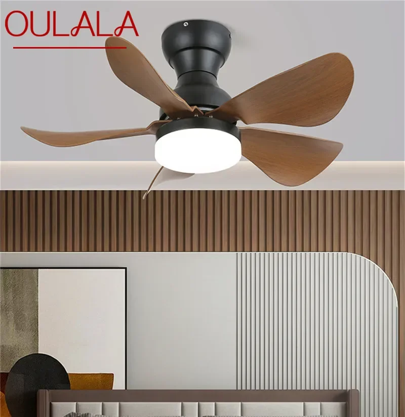 

OULALA Modern Fan Light Luxury Living Room Restaurant Bedroom Children's Room LED Ceiling Fan Light Remote Electric Fan Light