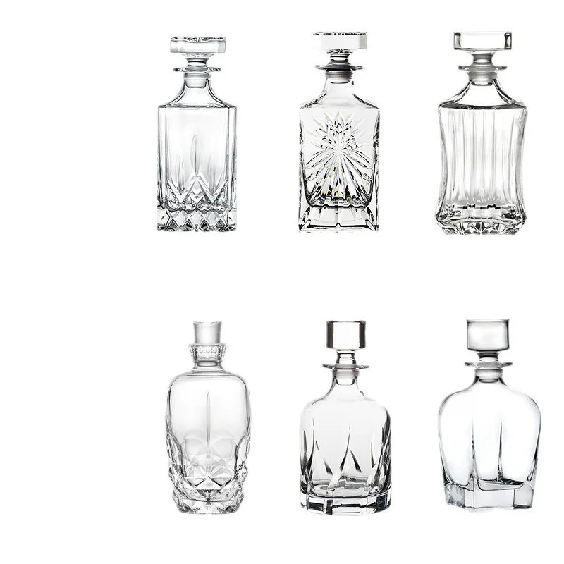 

Italy imported crystal wine bottle whisky dispenser whisky bottle engraving