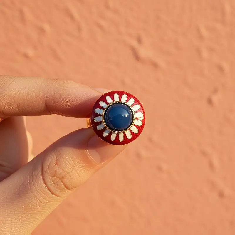 Retro Round Drip Oil Rings Creative Geometric Heart Design Trendy Jewelry for Women Men Party Wear