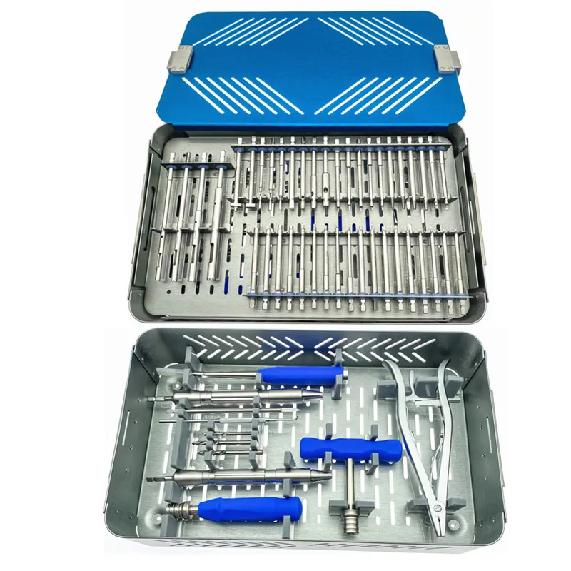 

Stainless Steel Bone Screwdriver Screw Extractor Screw Broken Removal tools Orthopaedic Surgical Instruments 53pcs/set