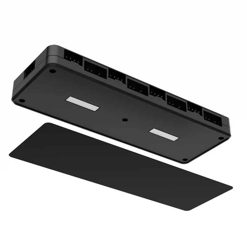 UPSIREN HU-8 Black Fan Hub ARGB Divine Light Synchronization PWM Magnetic Two-In-One 3PIN Lighting 4PIN Temperature Control