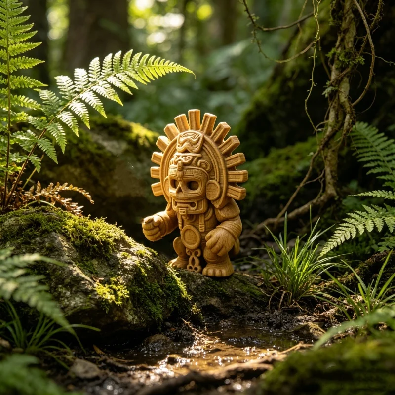 3D Printed Tribal Warrior Ethnic Totem Art Sculpture Creative Desktop Figurine Home Decor Mini Car Interior Ornament Craft Gift