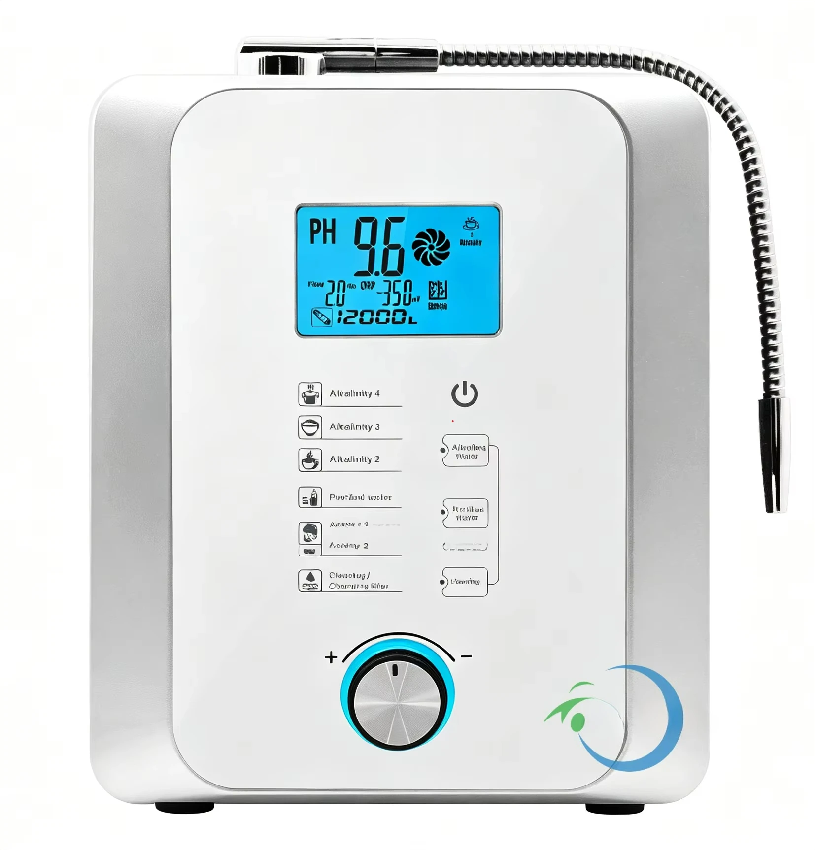 Self-Cleaning Water Ionizer Purifier, Household Alkaline Water Generator with 7WaterLevels, Easy DIY Installation