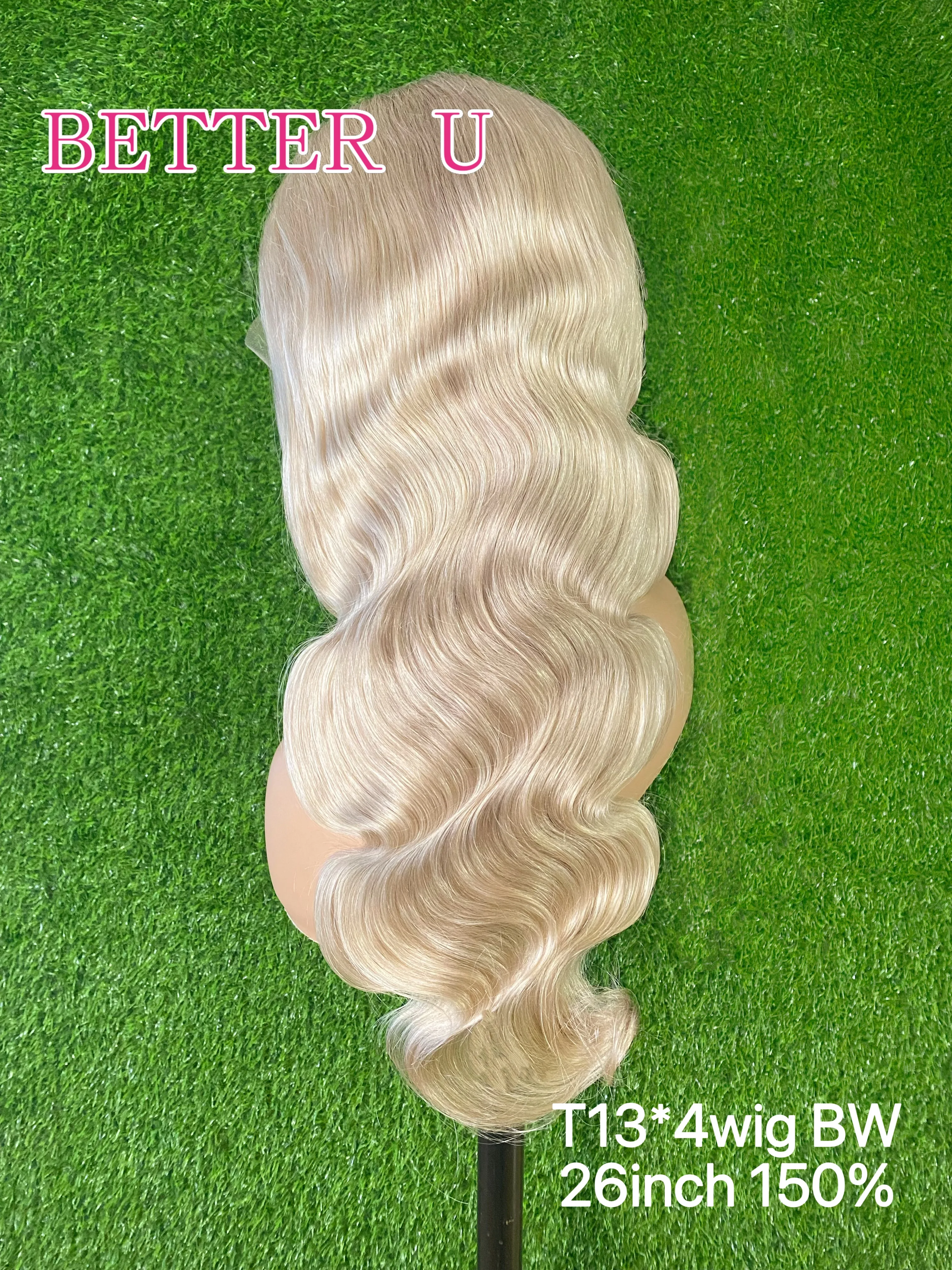 밀크티 브라운 인모 가발 바디 웨이브 연한 플랙센 브라운 색상 13x4 13x6 레이스 프론트 인모 가발 여성용 프리플러킹