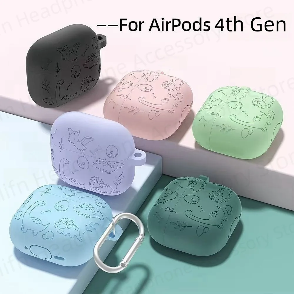 For AirPods 4th Gen 2024 Case Protector 3D games console Case/3D flower Case with cleaning kit [visible front LED] For AirPods 4