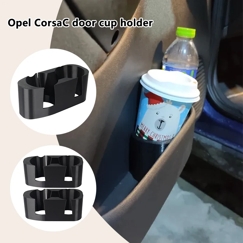 

For Opel Corsa C Door Cup Holder Passenger Side Coffee Cups Drink Organizer Clamp Universal Multi-Functional Car Interior Parts