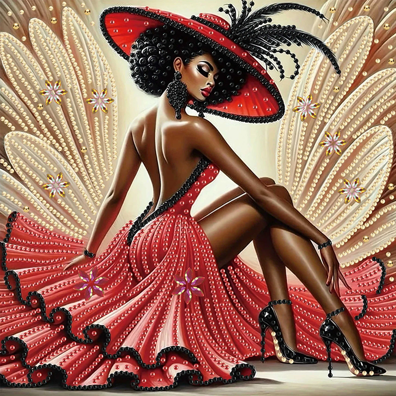 

Beauty Special Shaped 5D DIY Partial Drill Diamond Painting Kits for Adults Gift Home Wall Decor Diamond Dots Paintings 30x30cm