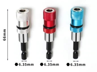 Stainless Steel Electric Screwdriver Bit Limit Magnetic Connecting Rod Screwdriver Depth Adjustable Extension Rod Tool