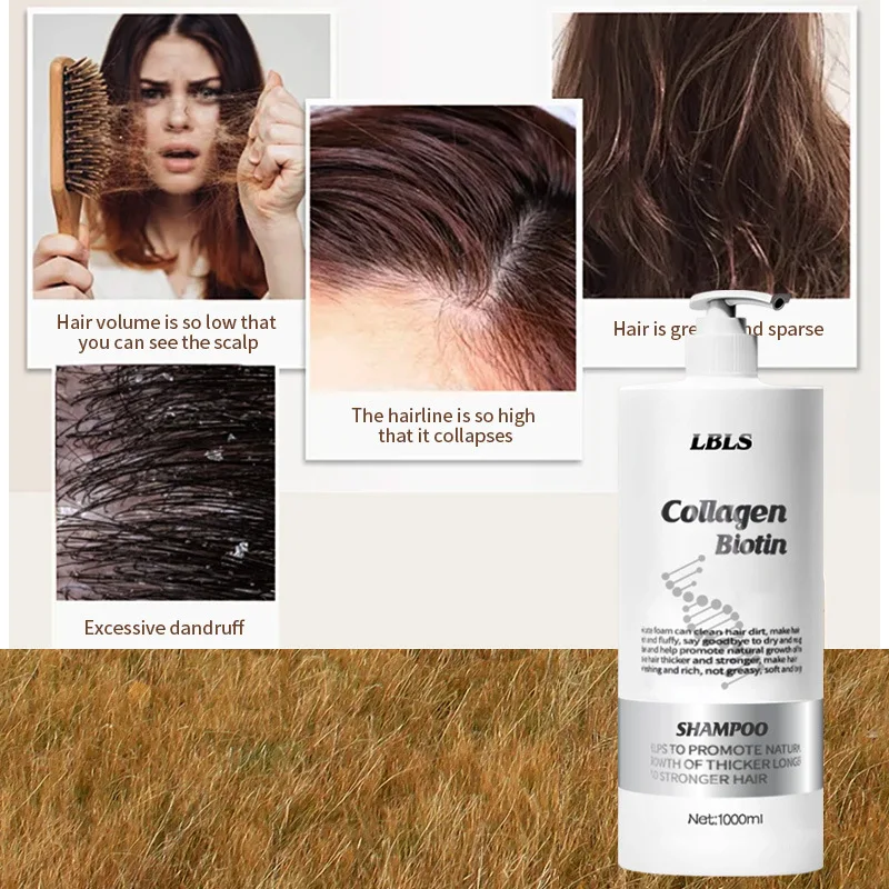 LBLS collagen improves dryness and roughness with shampoo that is soft, smooth, moisturizing, and dandruff reducing