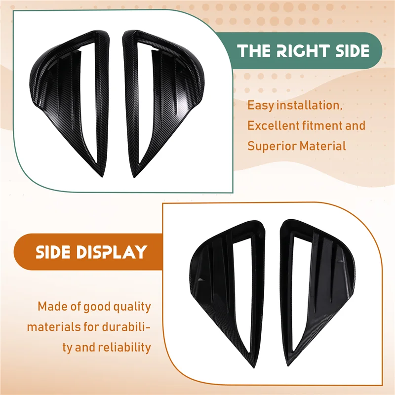 

Well ABS Decoration Protective Cover For Tesla Model Y 2021-23 Fog Lamp Wind Knife Spoiler Blade Trim Front Fog Light Bright Car