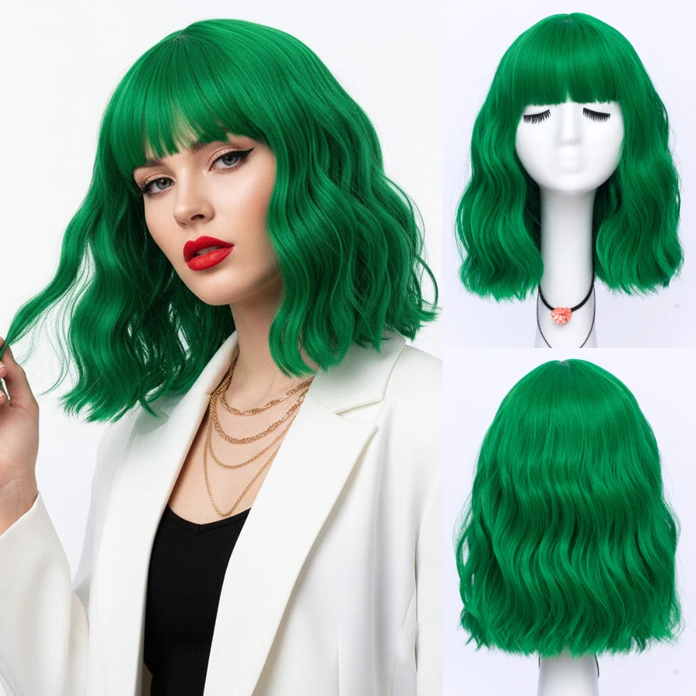 

Cute Colored Bob Wig Synthetic Natural Fashion Halloween Cosplay Anime Party Daily Wigs
