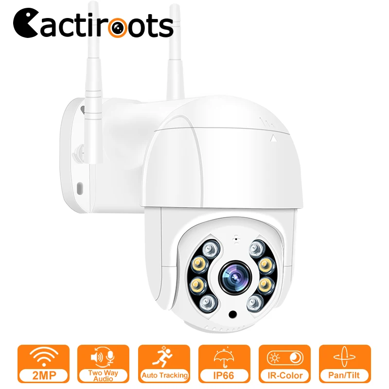 

Cactiroots 2MP PTZ IP Camera Wifi Outdoor AI Human Detection Audio 1080P Wireless Security CCTV Camera P2P 4X Digital Zoom ICsee