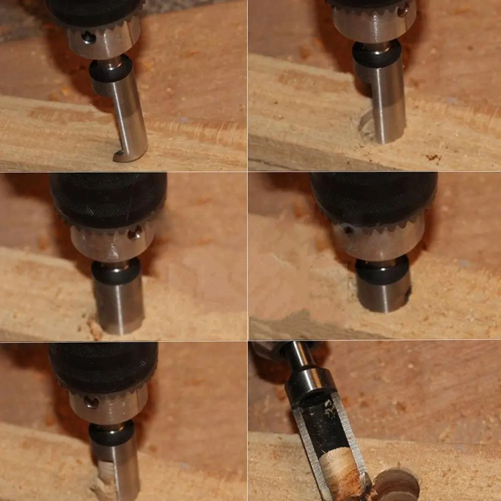 8 Uds HSS tipo garra cónica cortador de madera brocas 5/8 "1/2" 3/8 "1/4 "broca de corcho para carpintería cónica recta y cónica