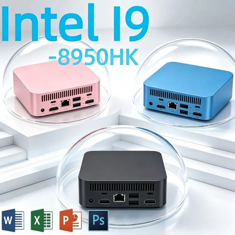 Mini Pc Intel i9-8950HK Mini PC Computer 16GB RAM 1TB 2TB SSD Gaming PC Wifi 6 BT5.2 Mini PC Desktop