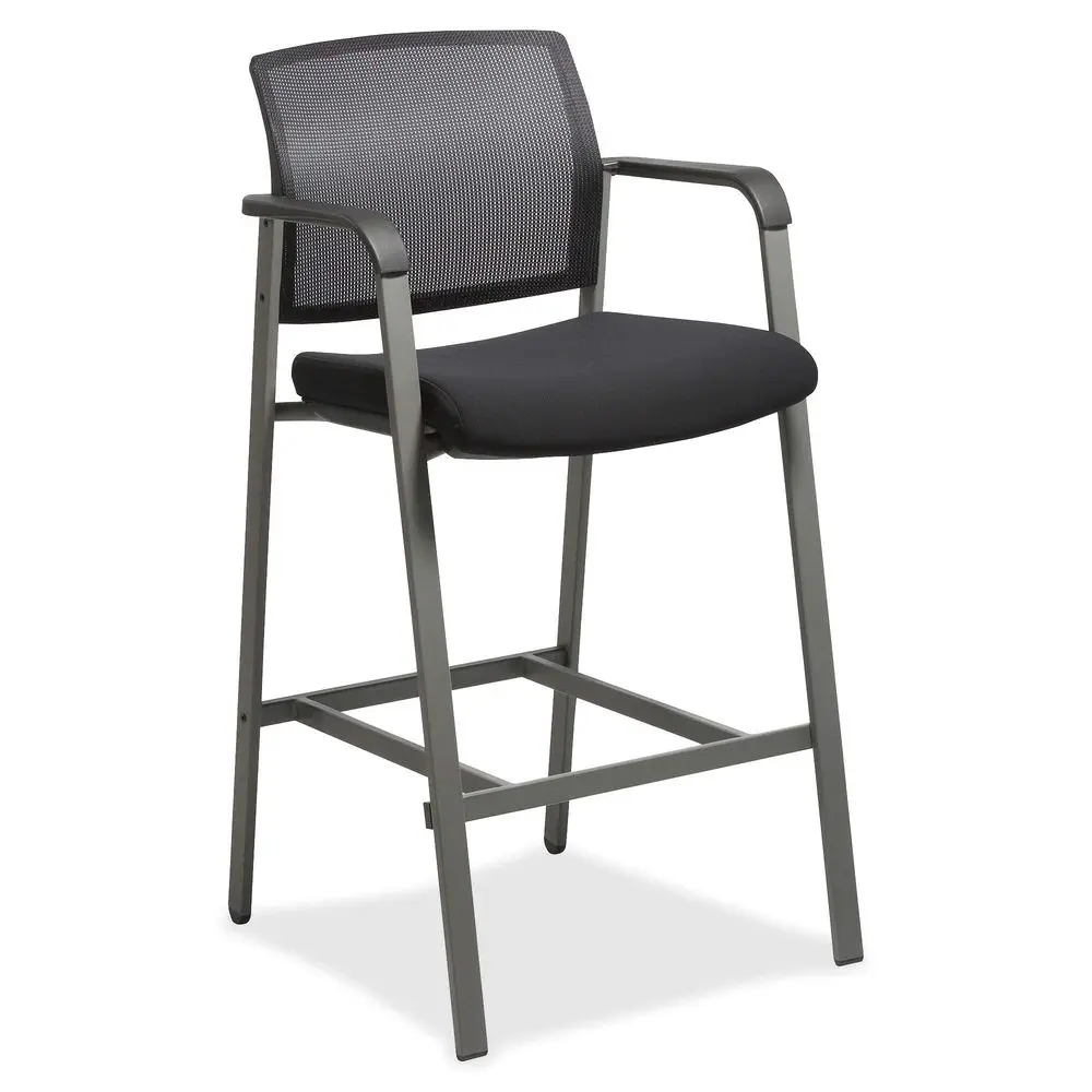 

Stationary Walter Height Adjustable Exam Stool with Back Desk Height 18.524 Black Vinyl