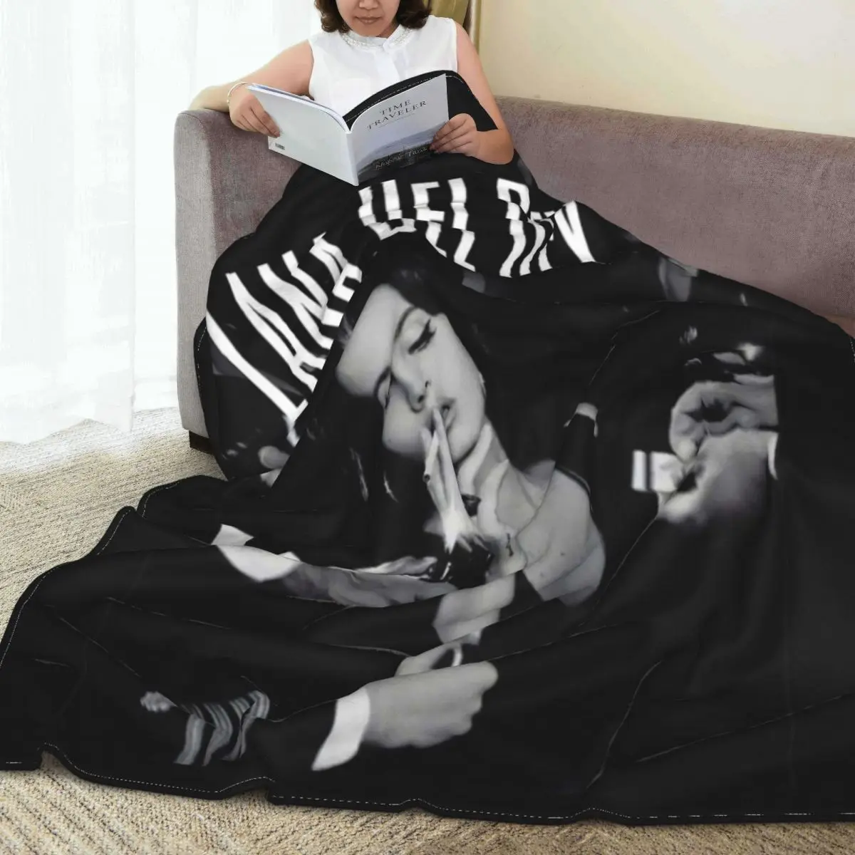 Lana Del Rey coperta Smoke Cool Travel flanella coperta da tiro Super Warm Bedroom copriletto personalizzato regalo