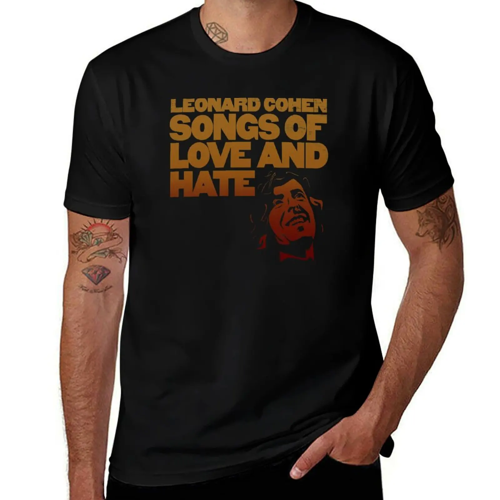 

Leonard Cohen Songs of Love And Hate T-Shirt funny t shirts dark humor t shirts for man cotton soft T-Shirt