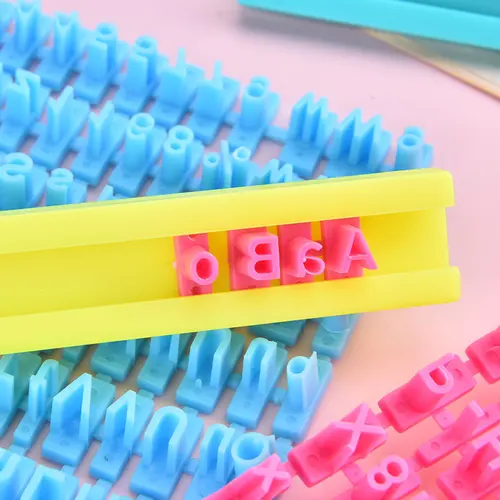 알파벳 숫자 기호 편지 점토 스탬프 Impress Embosser Set 쿠키 프레스 스탬프 인쇄 이름 세라믹 도자기 도구 