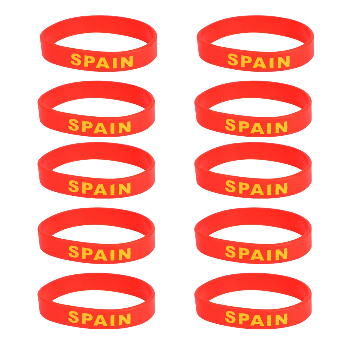 10 peças pulseira de silicone tamanho serve para a maioria dos pulseiras bandeira esportiva impressa playground