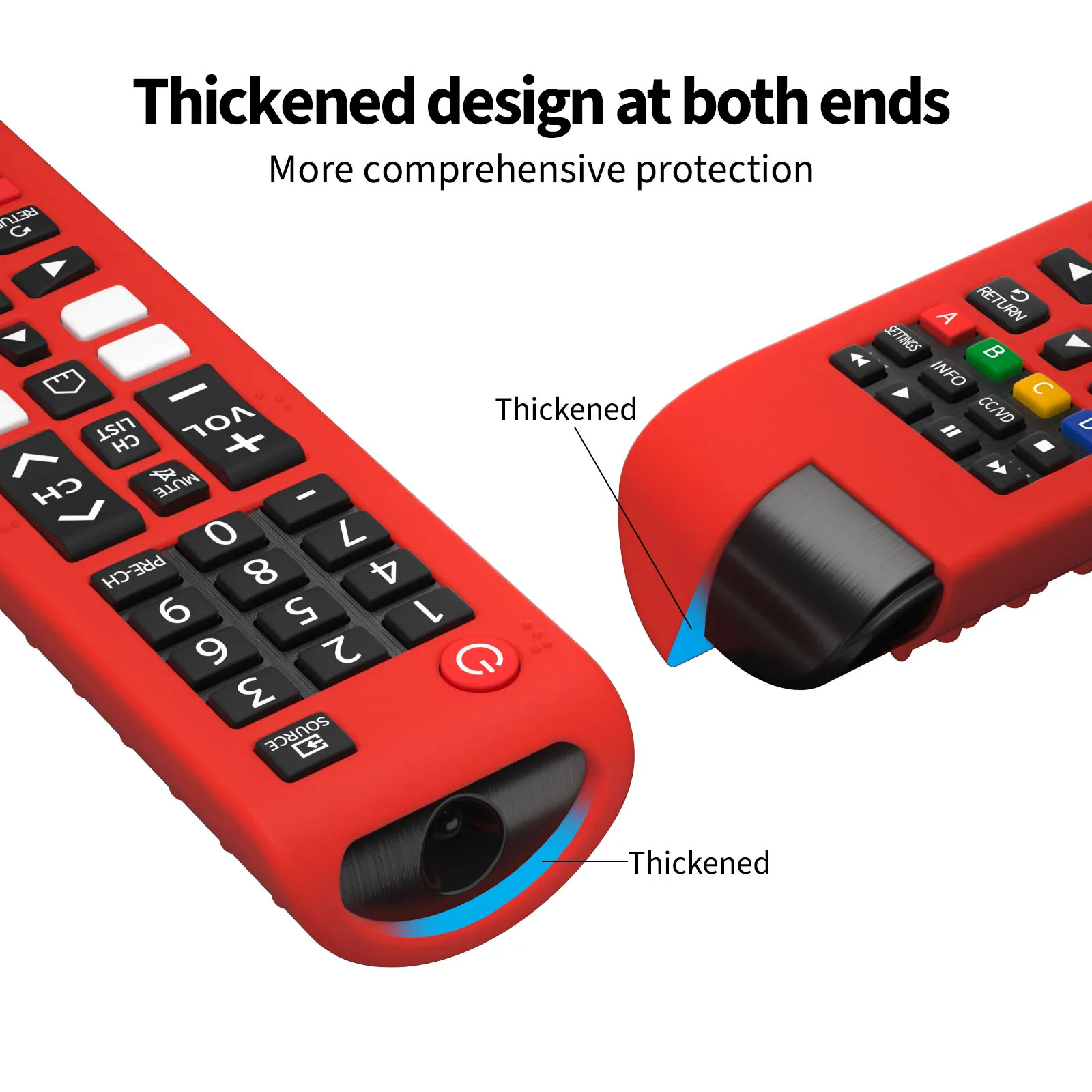 Custodia protettiva in silicone Custodia protettiva antiscivolo per controller con cordino per telecomando Samsung Smart TV BN59-01315A 01315B